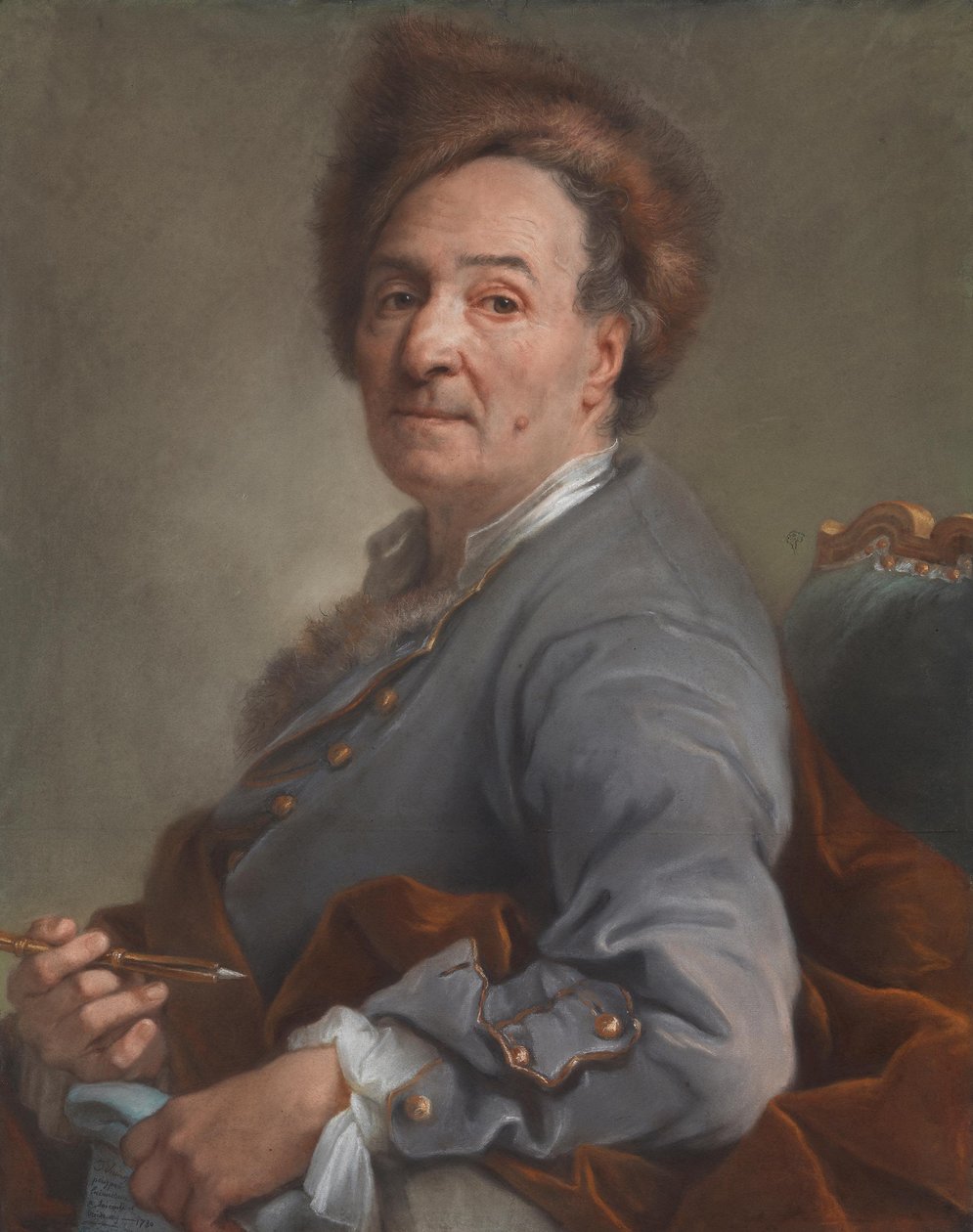 Autorretrato com gorro de pele de Joseph Vivien