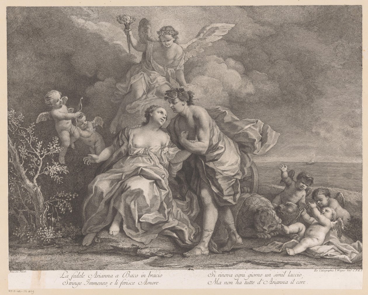Baco e Ariadne na ilha de Naxos de Joseph Wagner (possibly)