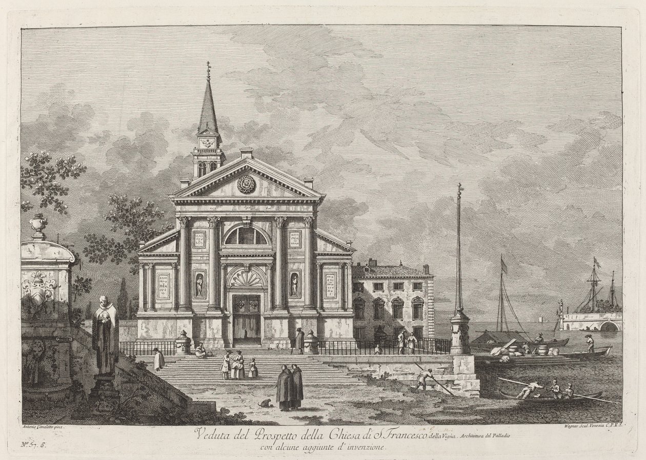 Vista do Prospecto da Igreja de S. Francesco de Joseph Wagner after Canaletto
