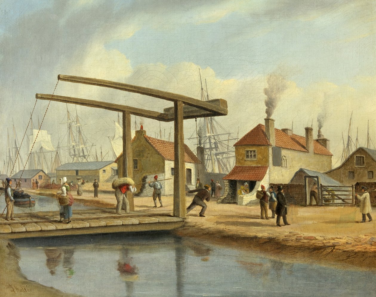 O Canal Monmouthshire em Newport, 1800-1850 de Joseph Walter