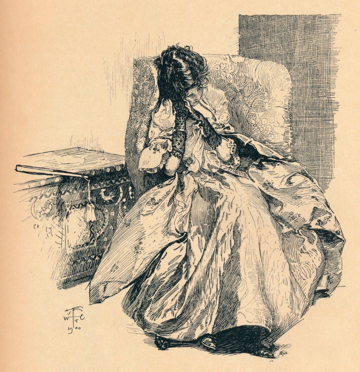 Um devaneio, c1900 de Joseph Walter West