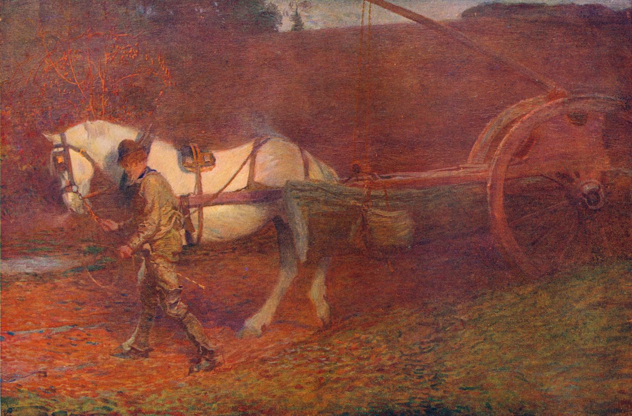 O vagão de madeira, c1906 de Joseph Walter West