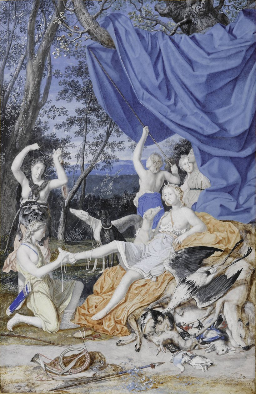 Francês: Marie-Thérèse da Áustria como Diana de Joseph Werner the Younger