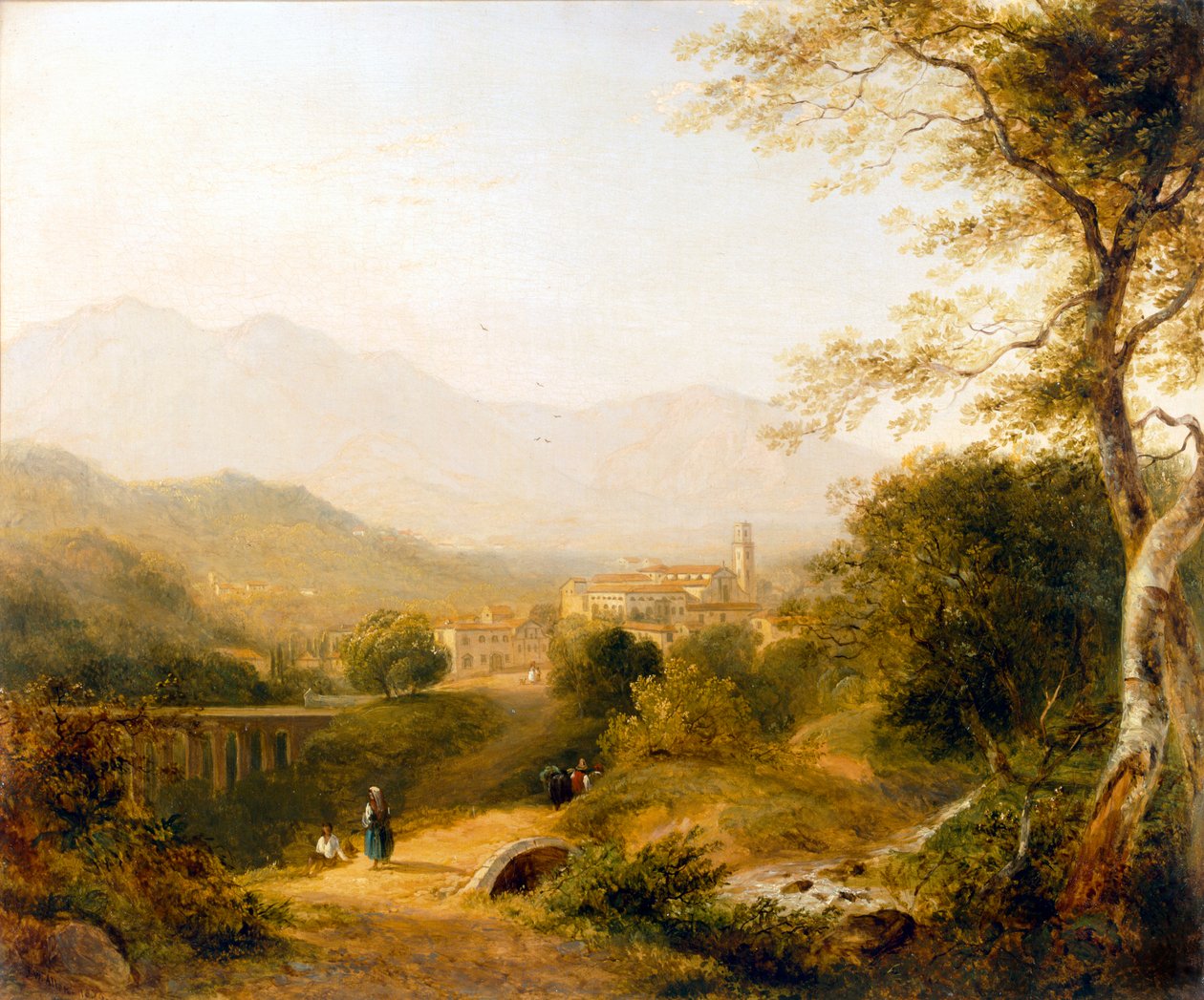 Paisagem italiana, 1839. de Joseph William Allen