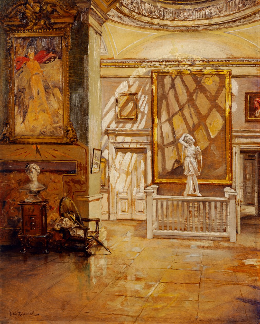 North Ante Room from the Green Velvet Room, Chiswick House (óleo sobre tela) de Joseph Williams Topham Vinall