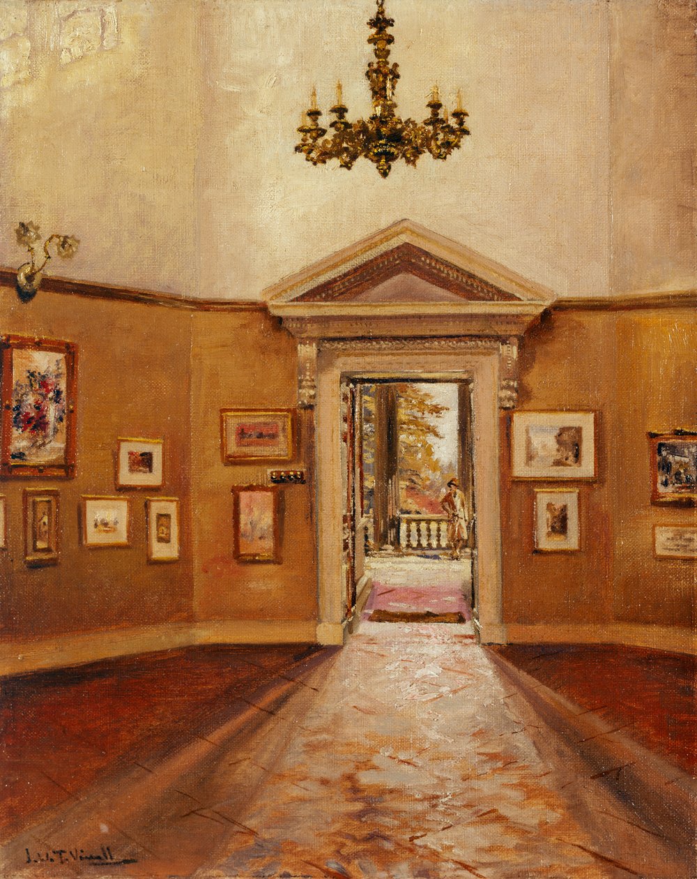 The Octagon looking East, Chiswick House (óleo sobre tela) de Joseph Williams Topham Vinall
