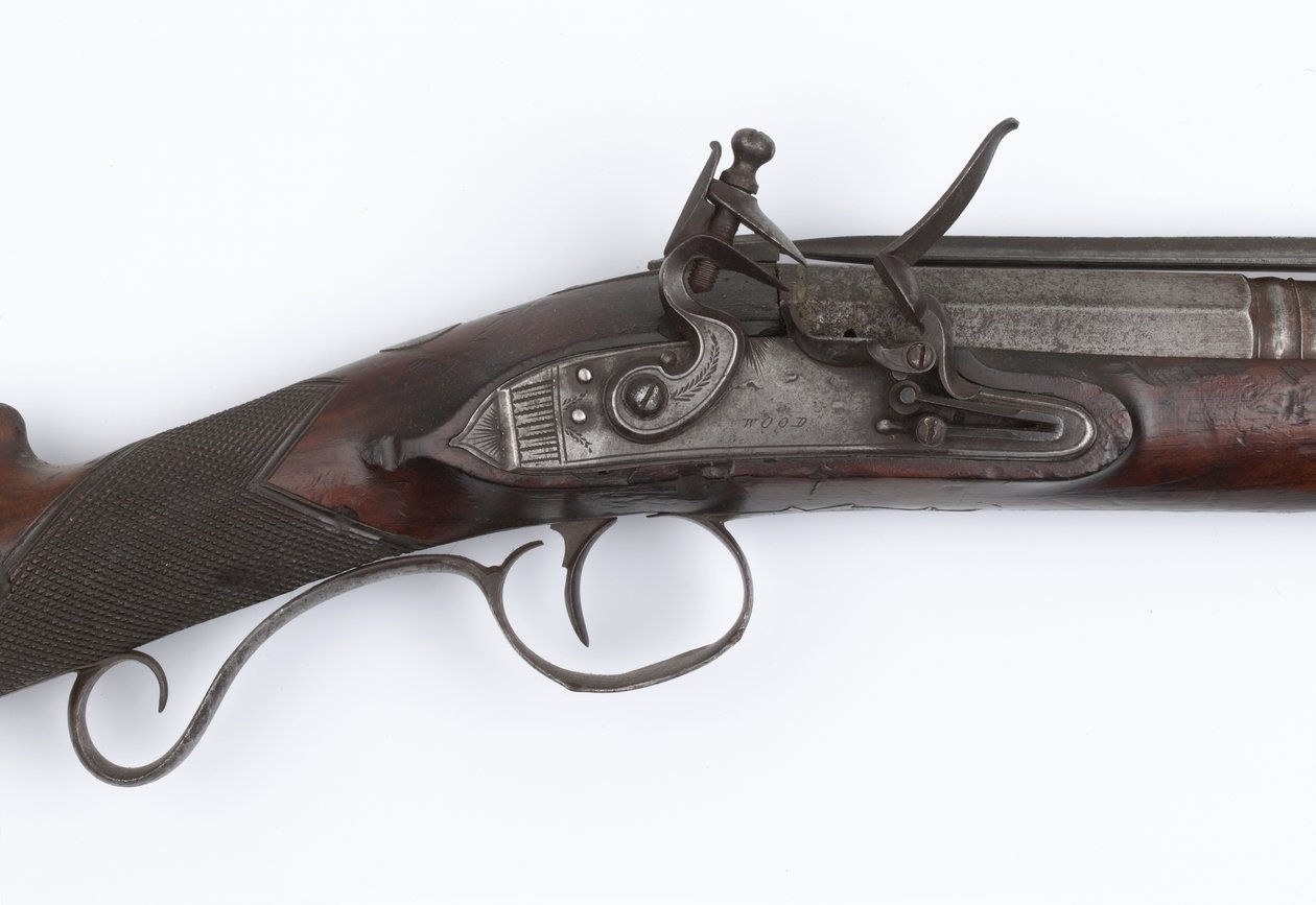 Blunderbuss com baioneta de primavera emitida para Voluntários Irlandeses, c.c.1815 (blunderbuss, flintlock) de Joseph Wood
