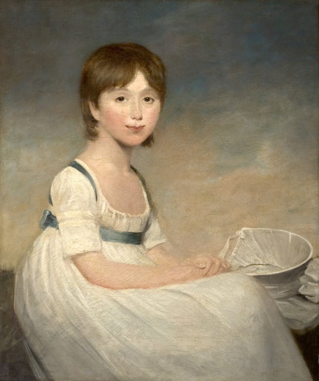 Retrato de uma menina do século XVIII de Joseph Wright