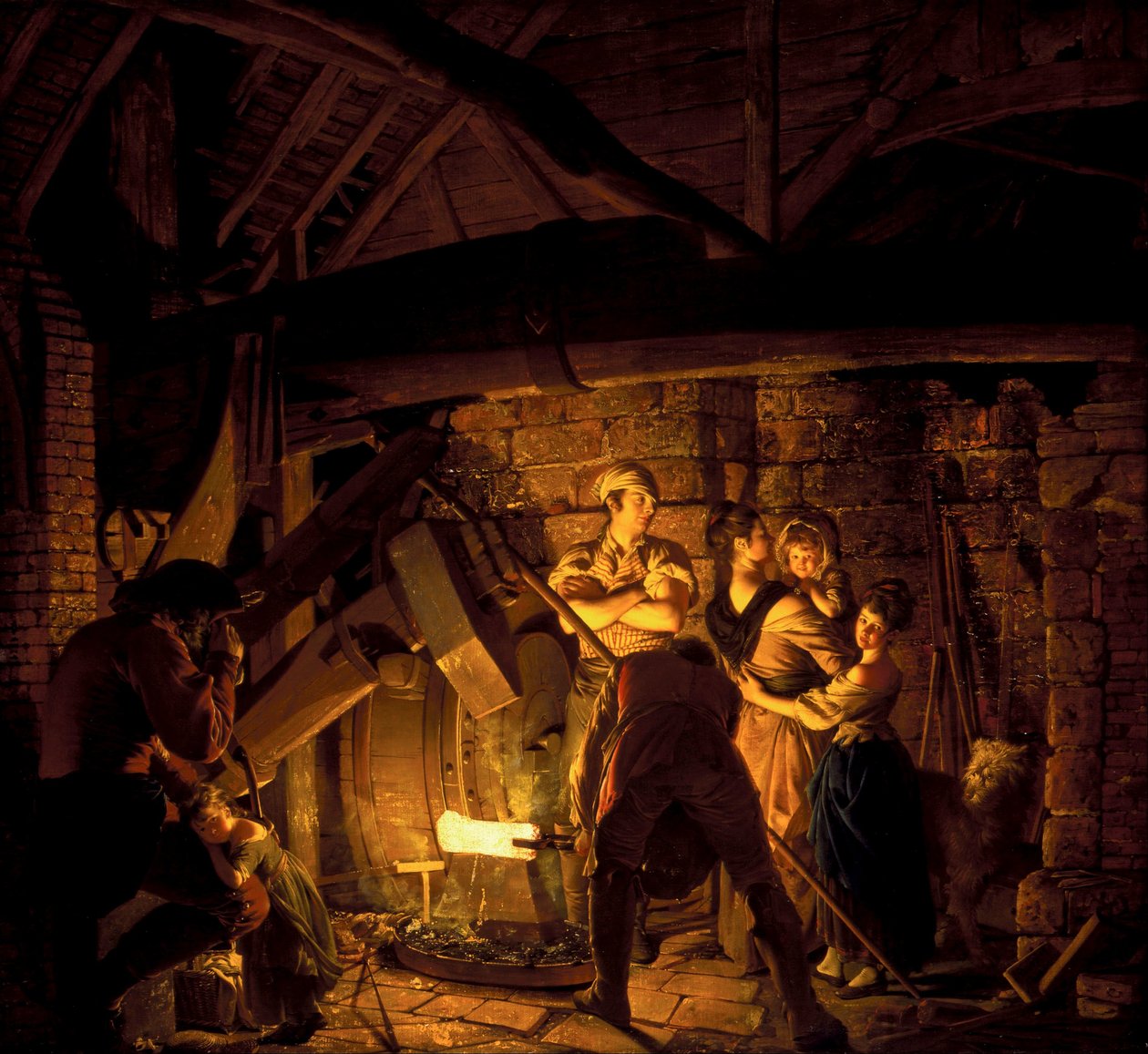 Uma forja de ferro de Joseph Wright of Derby