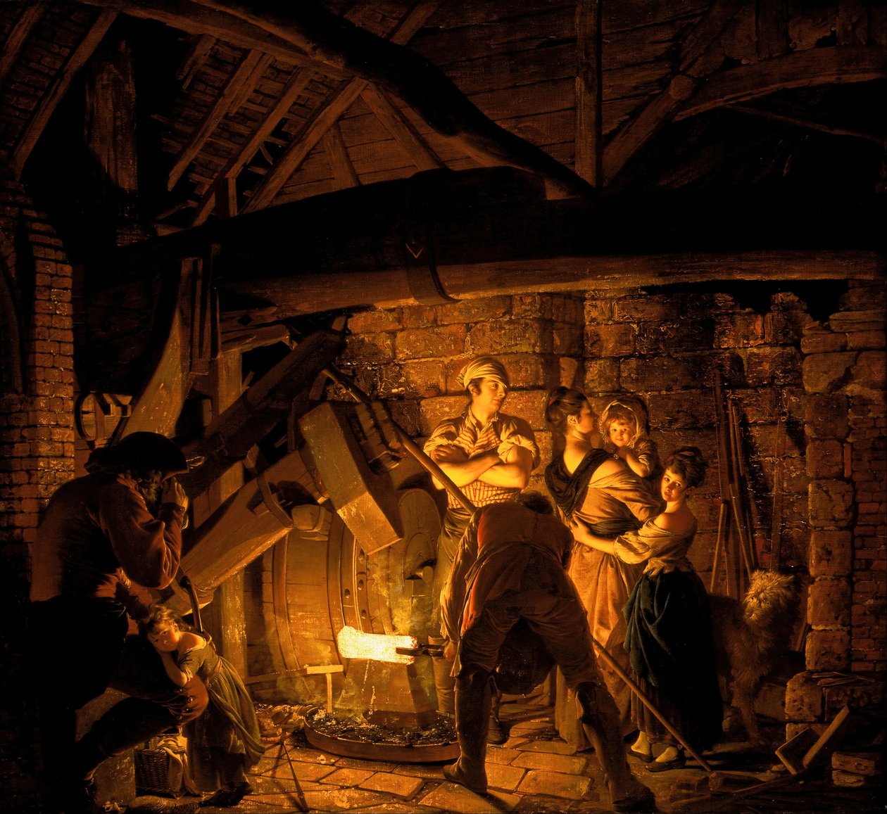 Uma forja de ferro de Joseph Wright of Derby