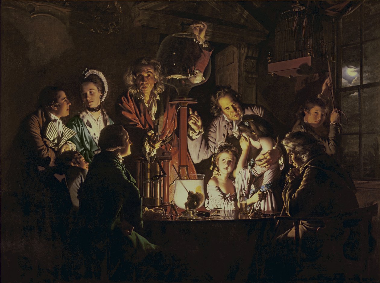 Um experimento em um pássaro na bomba de ar de Joseph Wright of Derby