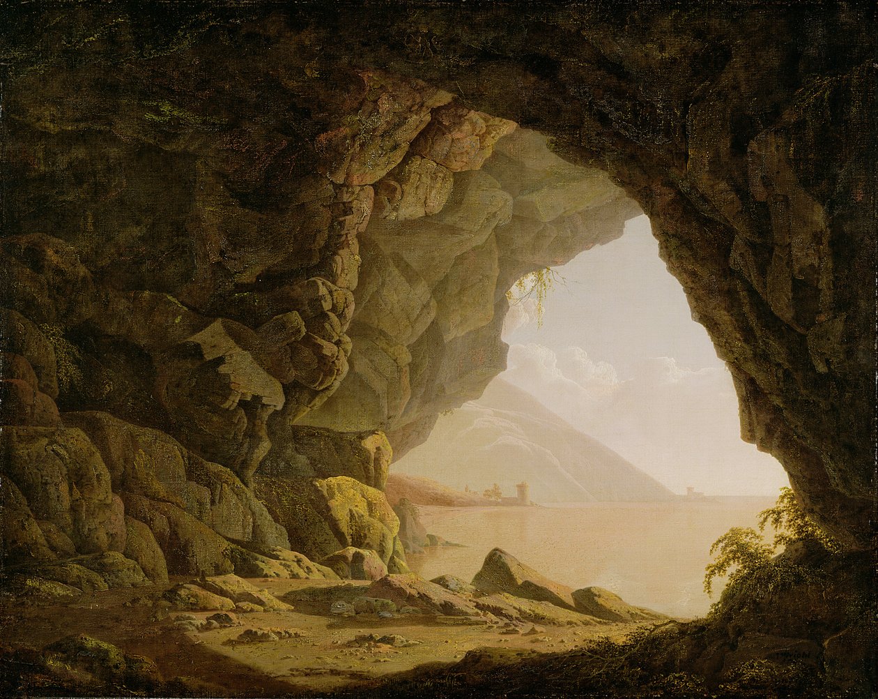 Caverna, perto de Nápoles, 1774 de Joseph Wright of Derby
