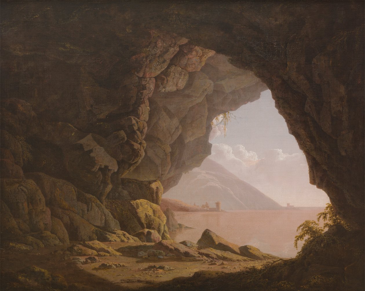 Caverna, perto de Nápoles de Joseph Wright of Derby