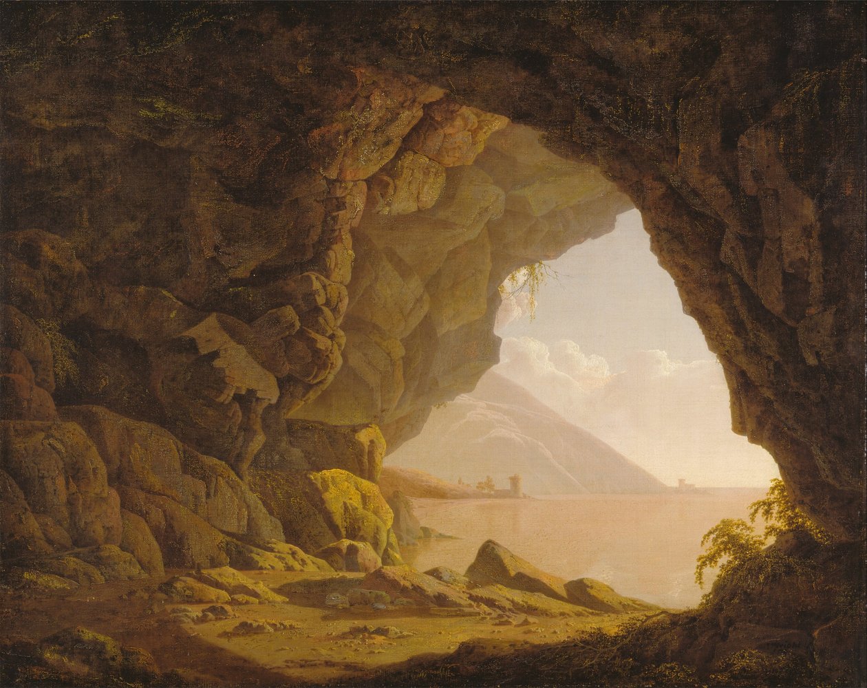 Caverna, perto de Nápoles de Joseph Wright of Derby