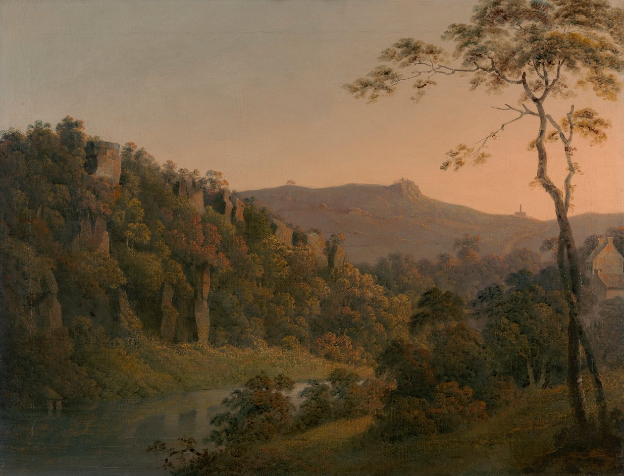 Matlock Dale, olhando para Black Rock Escarpment de Joseph Wright of Derby