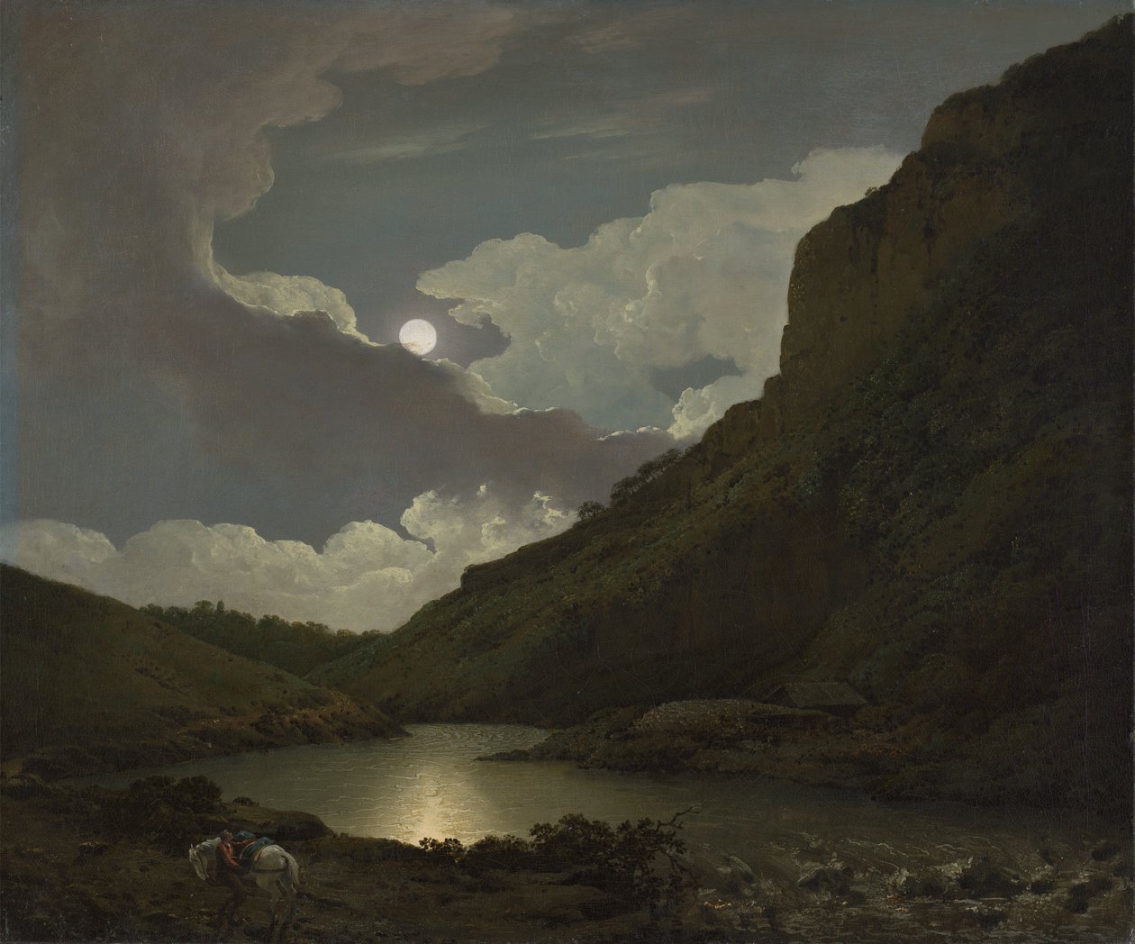 Matlock Tor à luz da lua de Joseph Wright of Derby