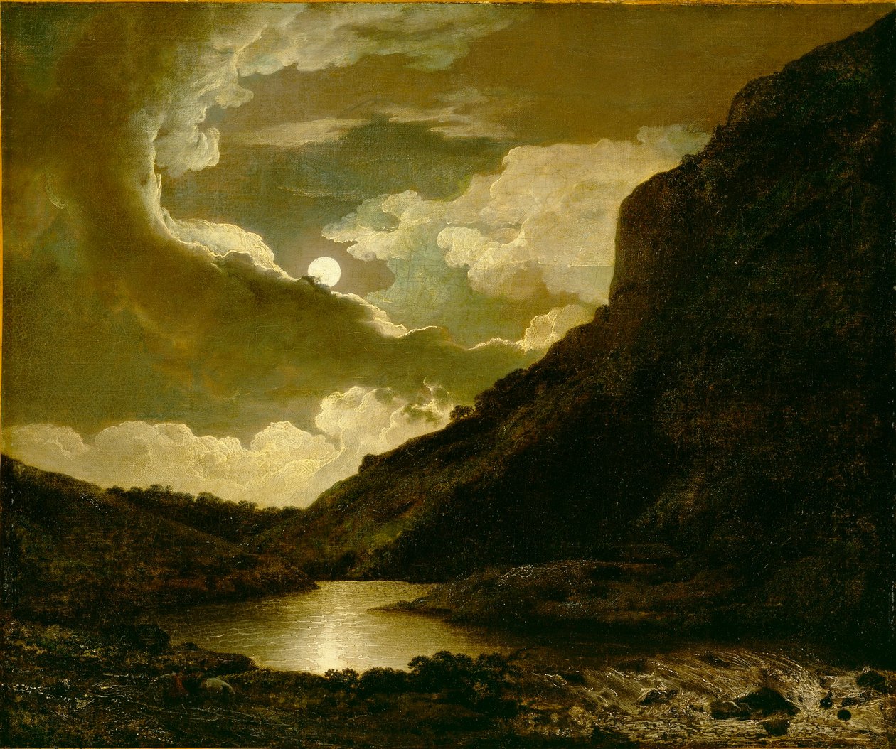Matlock Tor ao luar de Joseph Wright of Derby