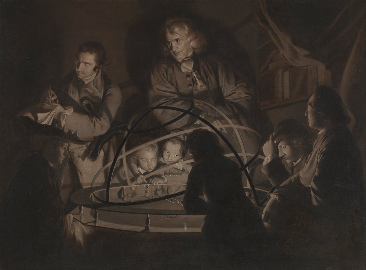 Filósofo dando uma Palestra sobre o Orrery de Joseph Wright of Derby