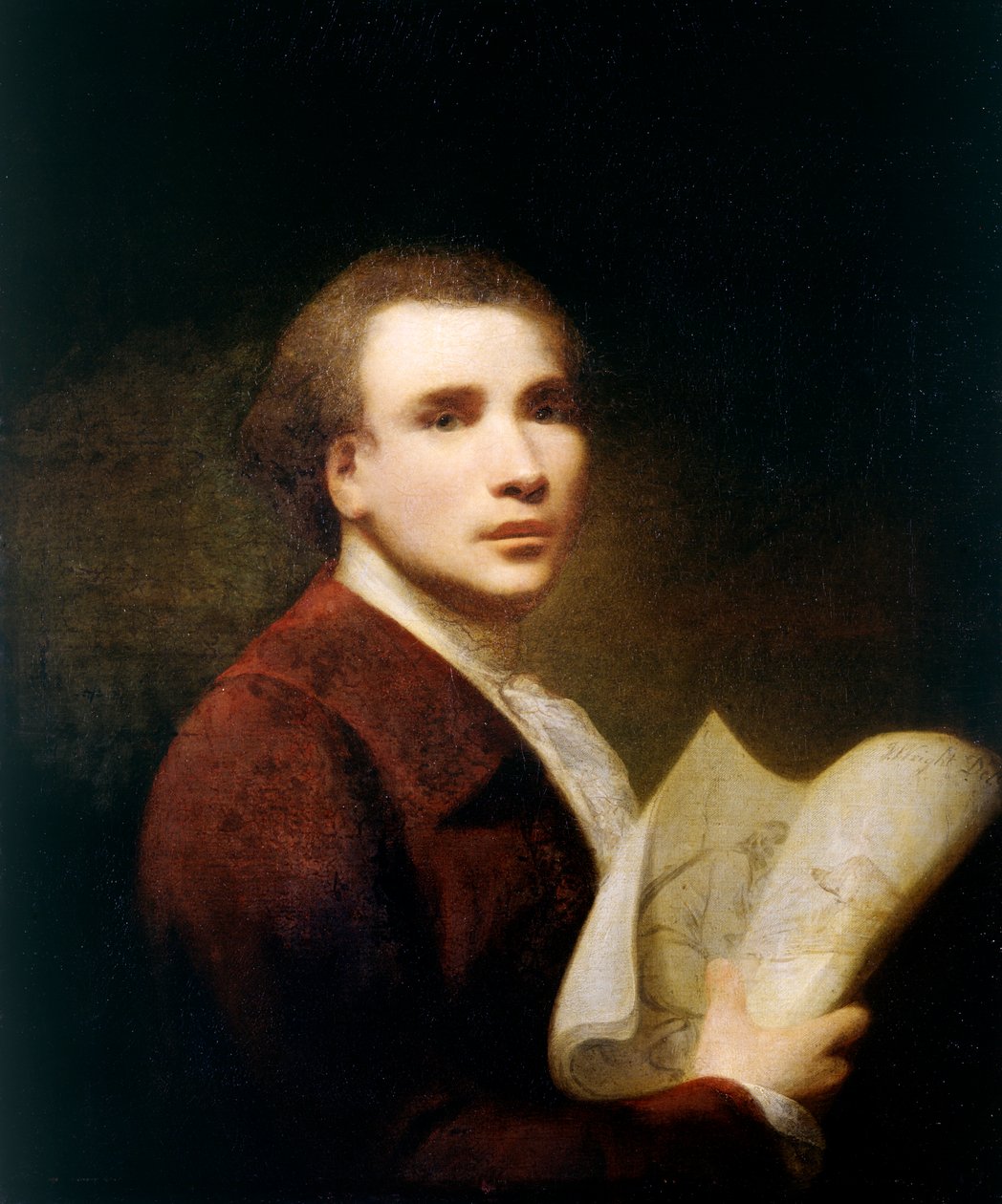 Auto-retrato (óleo sobre tela) de Joseph Wright of Derby