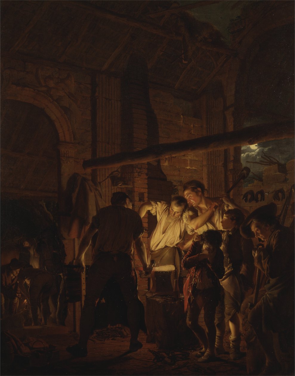 A oficina do ferreiro de Joseph Wright of Derby