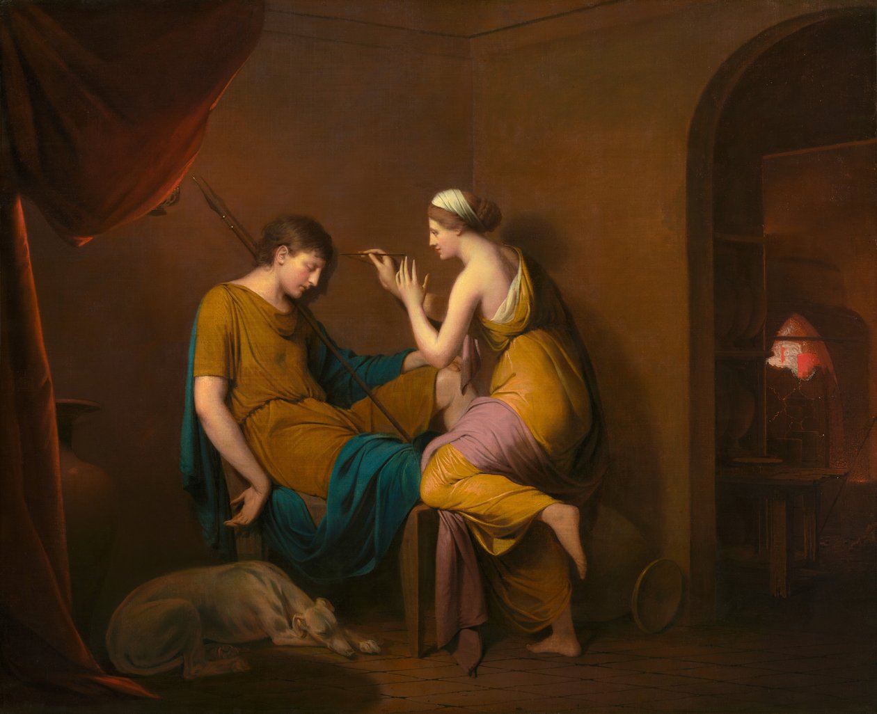 A Criada Coríntia, 1782-1784. de Joseph Wright of Derby
