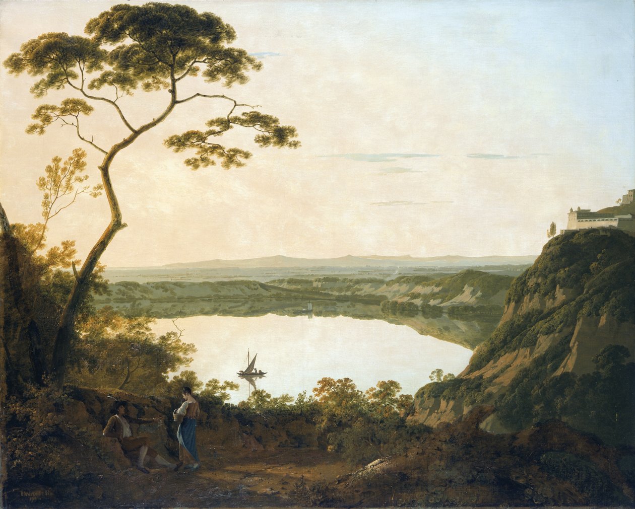 O lago de Albano de Joseph Wright of Derby