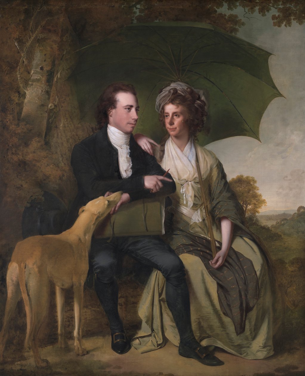 O Rev. e a Sra. Thomas Gisborne, de Yoxall Lodge, Staffordshire de Joseph Wright of Derby