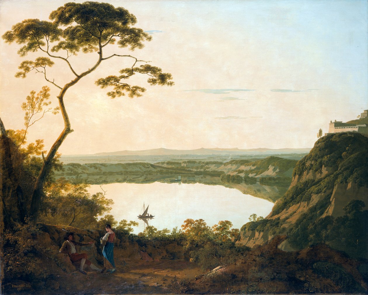 "O lago de Albano", 1790 de Joseph Wright of Derby