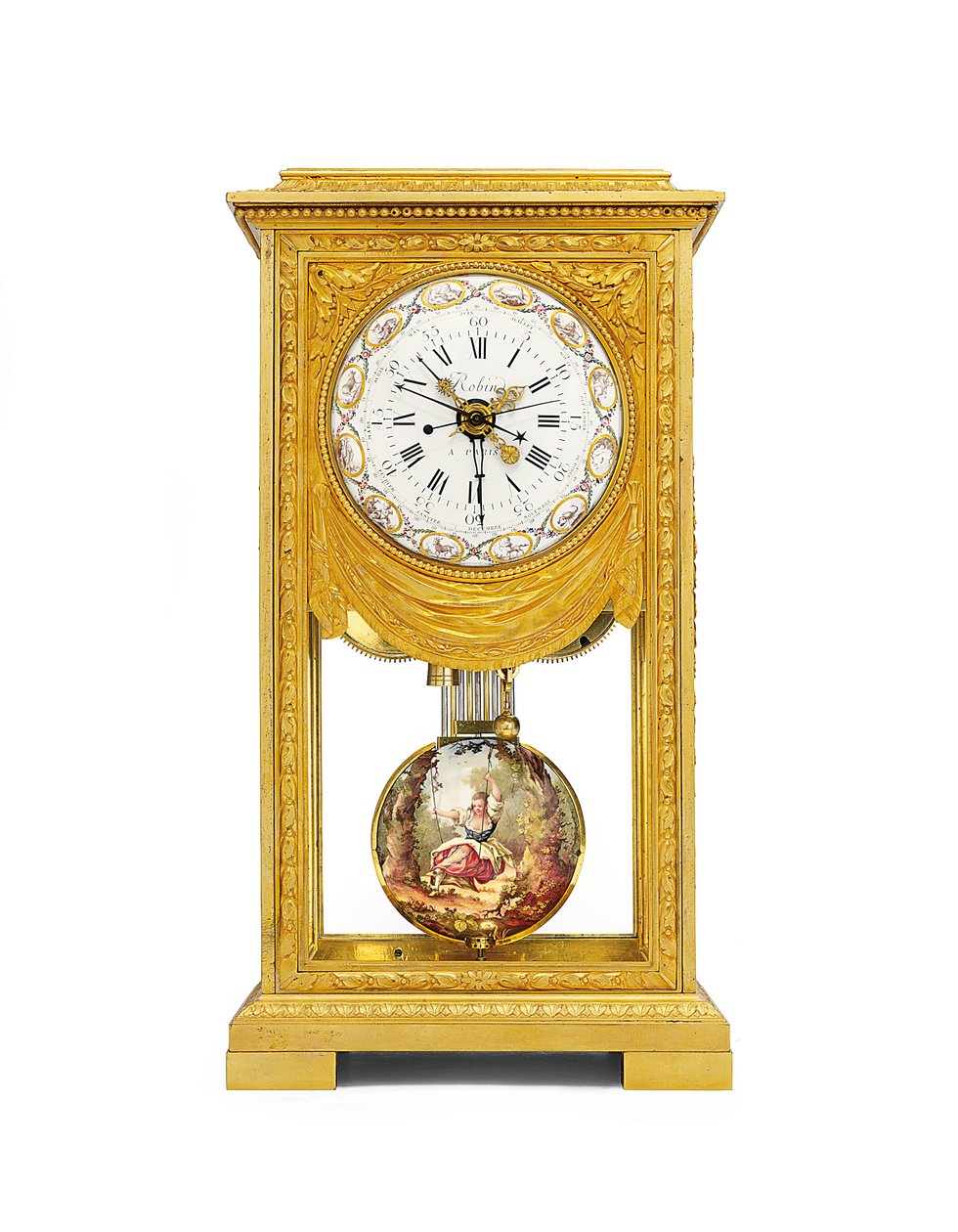 Regulador de manta de tempo solar médio e solar Luís XVI com remontoire de Joseph and Robin Robert  Coteau