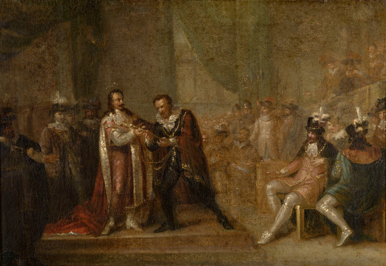 Peter Paul Rubens Aceitando uma Espada de Carlos I de Inglaterra de Joseph de Cauwer