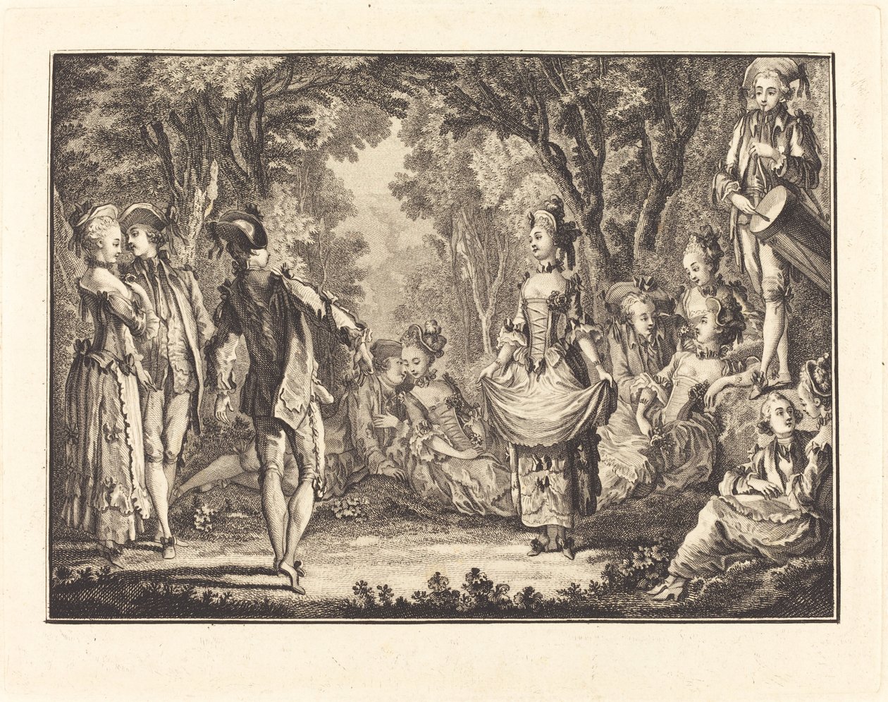 Country Dance de Joseph de Longueil after Charles Eisen