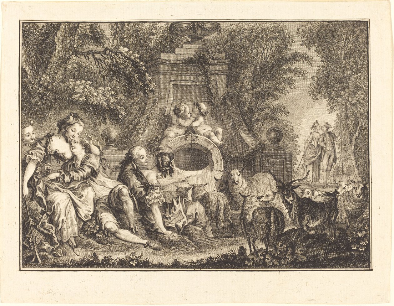 Prazeres do campo de Joseph de Longueil after Charles Eisen