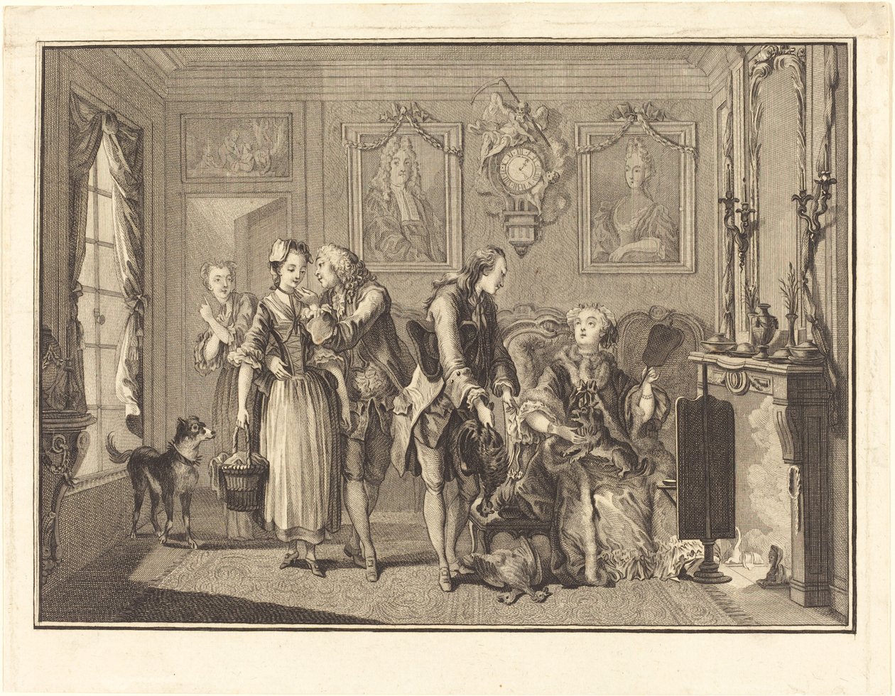 La jolie fermière de Joseph de Longueil after Charles Eisen