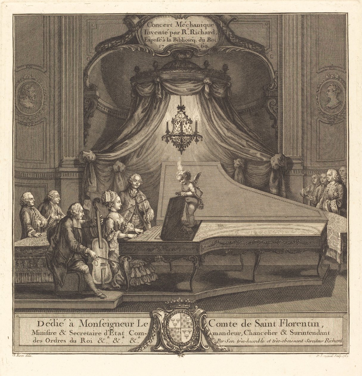 Le concerto mecanique de Joseph de Longueil after Charles Eisen