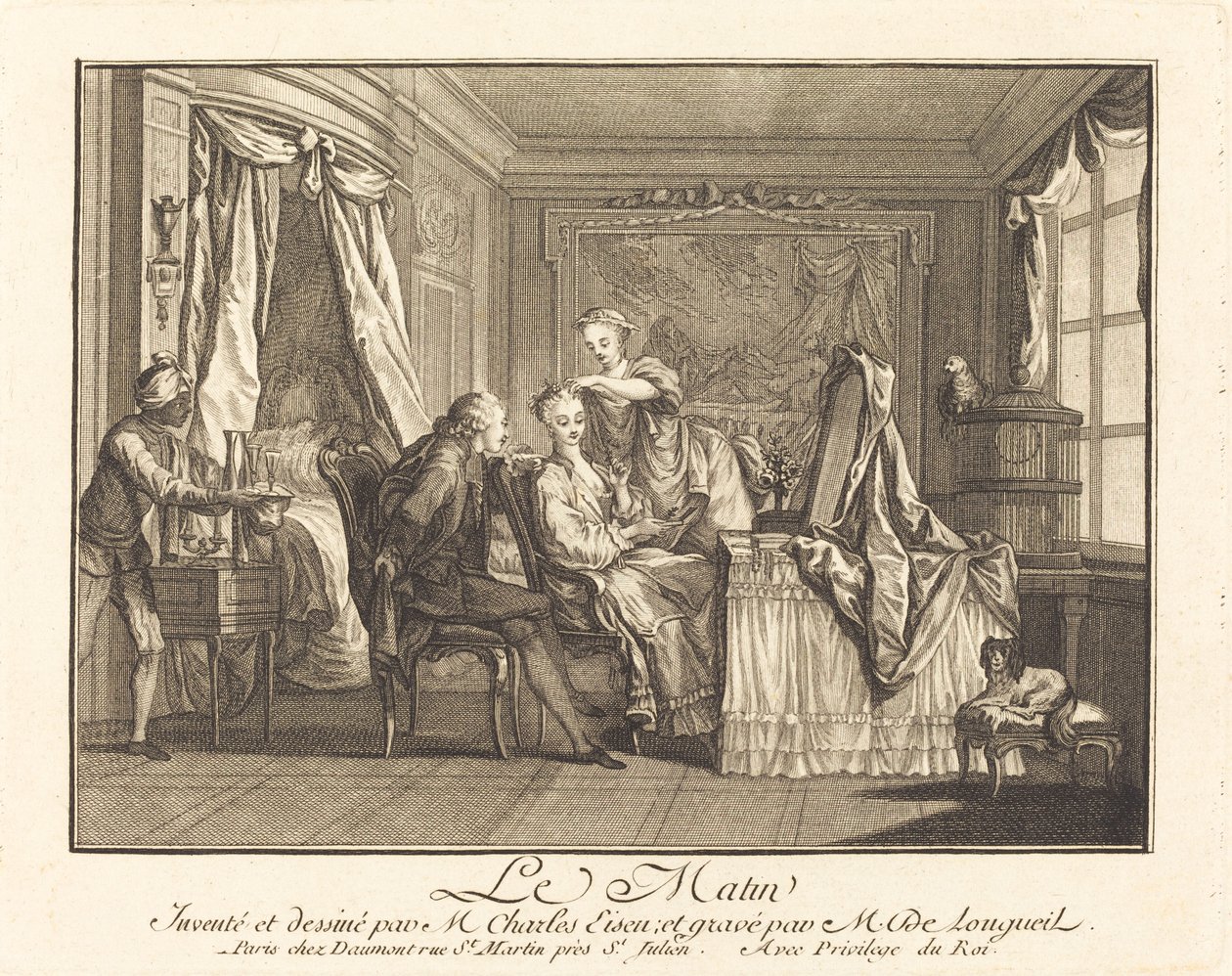 Manhã de Joseph de Longueil after Charles Eisen
