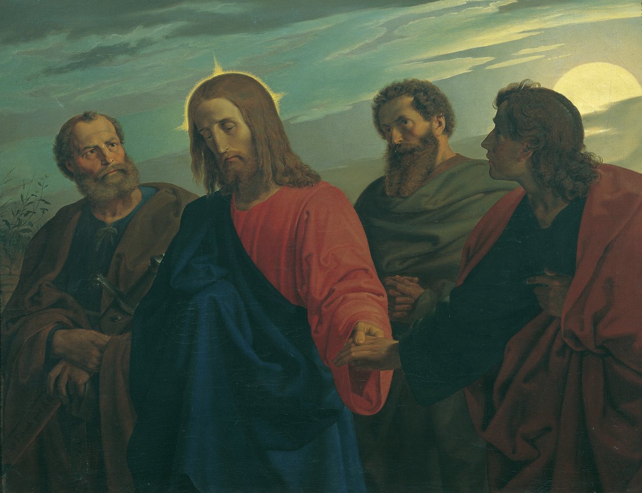 O adeus de Cristo aos seus discípulos (Passagem para Gethsemane) de Joseph von Fuhrich