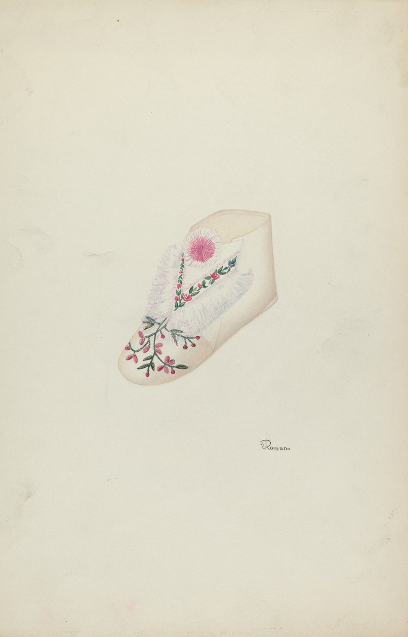 Sapato de bebê, c. 1938. de Josephine C. Romano