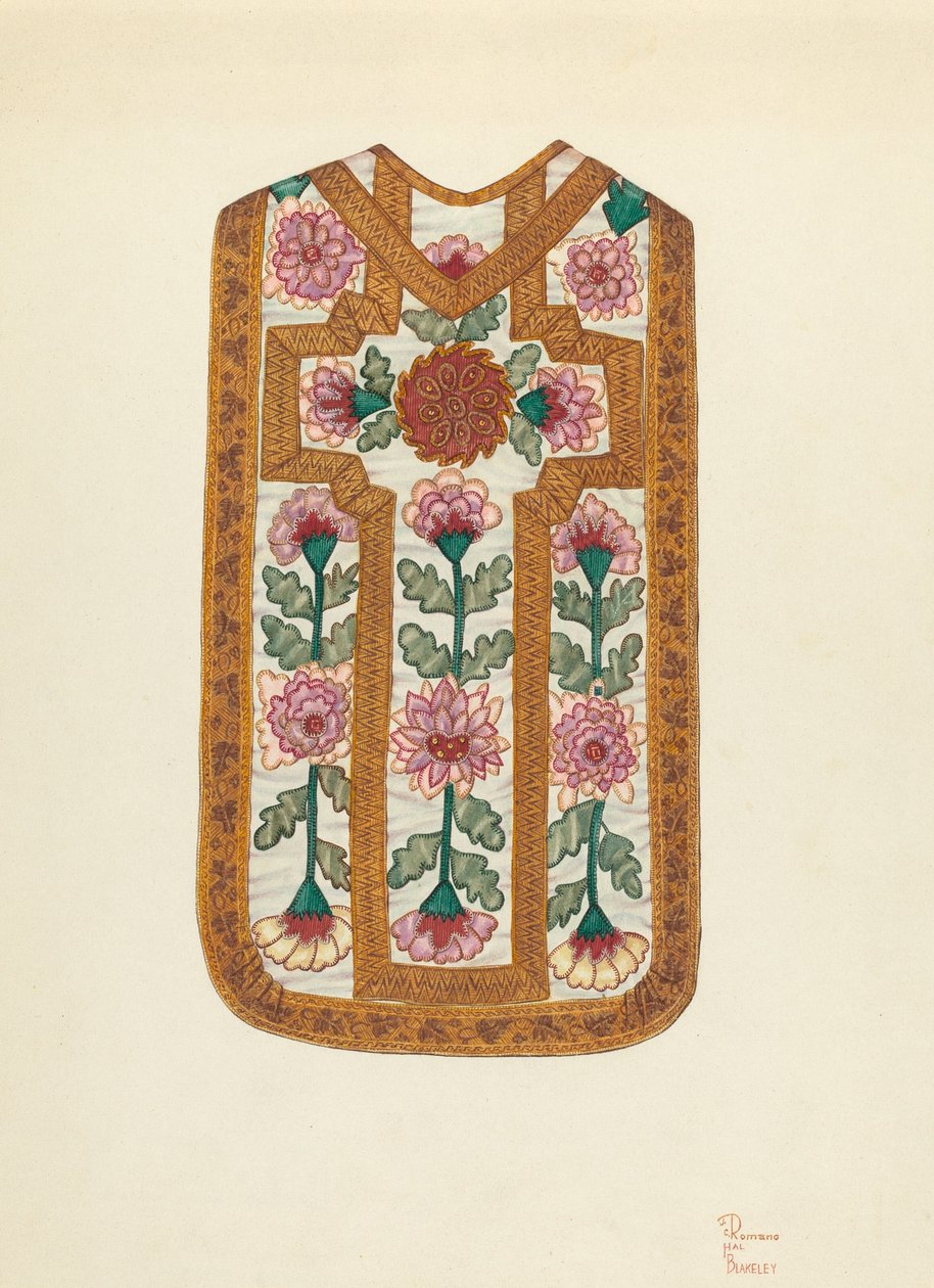 Vestimenta Eclesiástica, c. 1939 de Josephine C. Romano