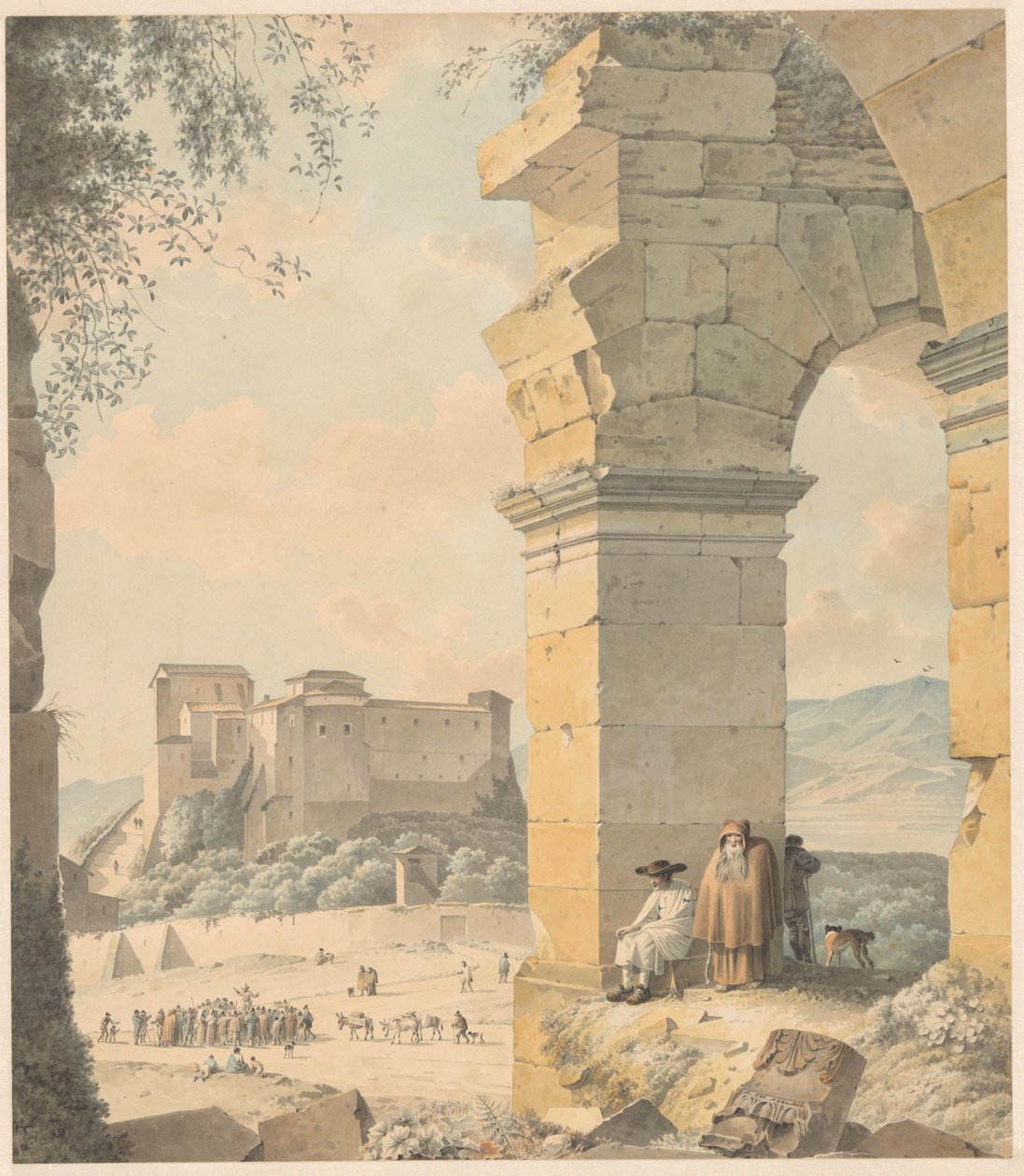 Coliseu em Santi Quattro Coronati
Vista do Coliseu (título sobre o objecto) de Josephus Augustus Knip