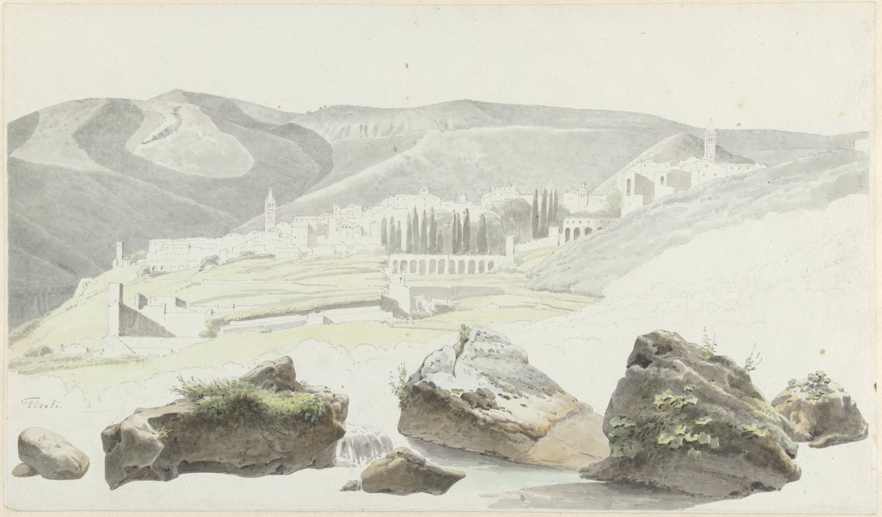 Paisagem e paisagem urbana em Tivoli de Josephus Augustus Knip