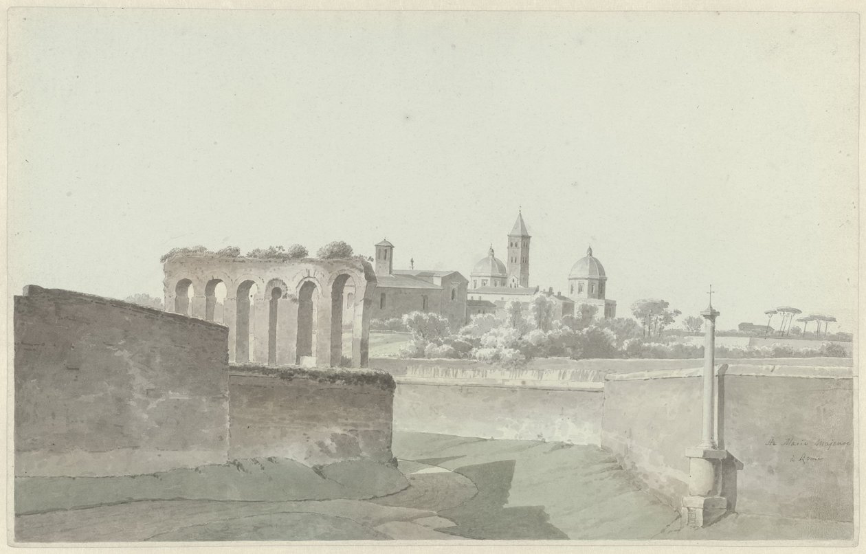 A Basílica de Santa Maria Maggiore em Roma Gezicht op Sa. Maria Maggiore, Roma de Josephus Augustus Knip
