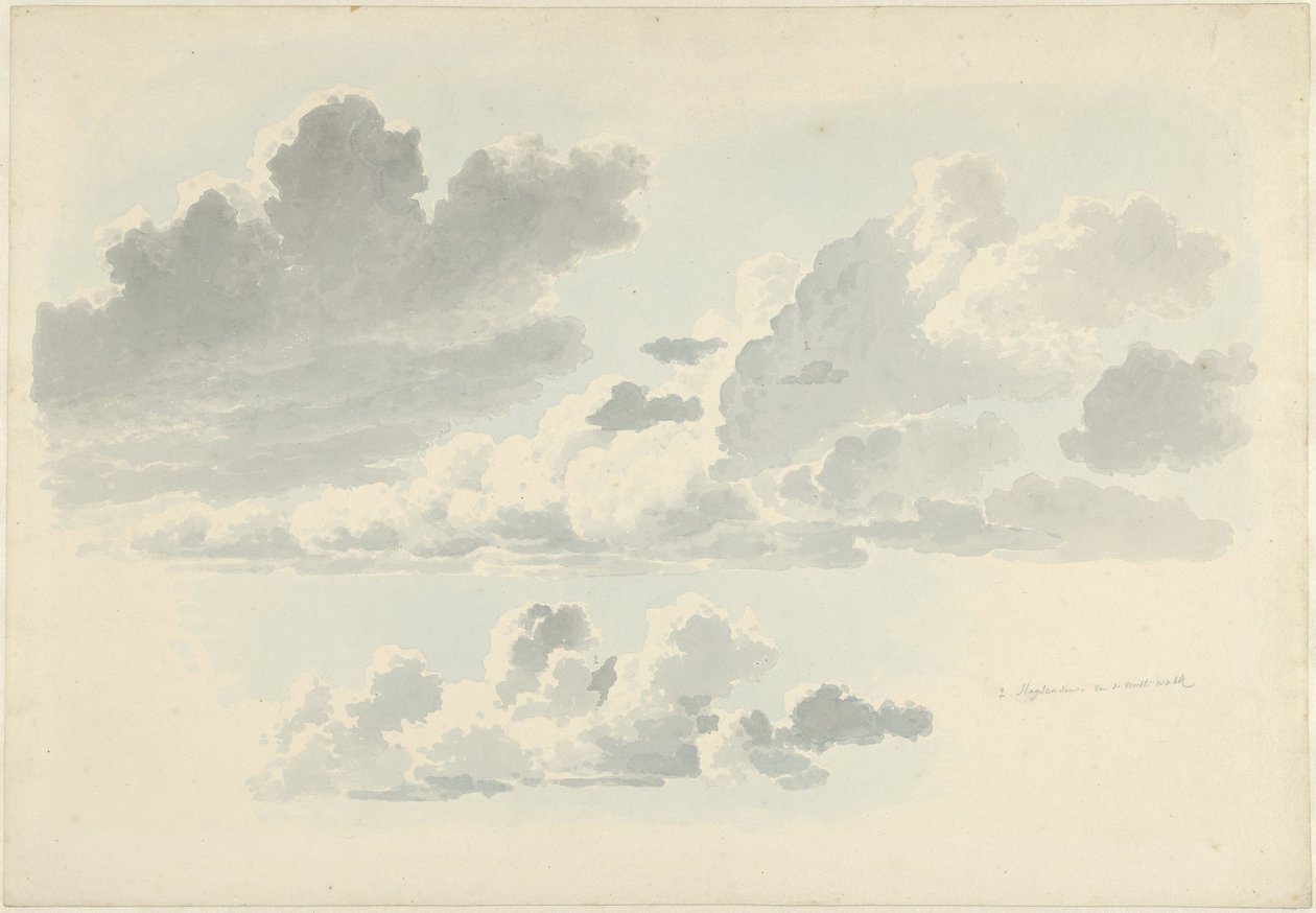 Estudos de nuvem de Josephus Augustus Knip