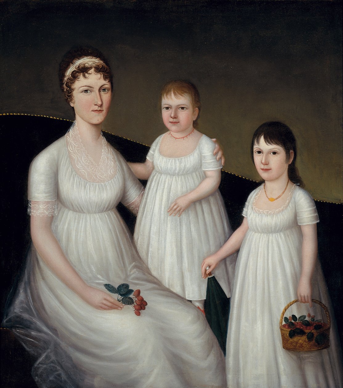 Grace Allison McCurdy e suas filhas, Mary Jane e Letitia Grace, c.1806 de Joshua Johnson