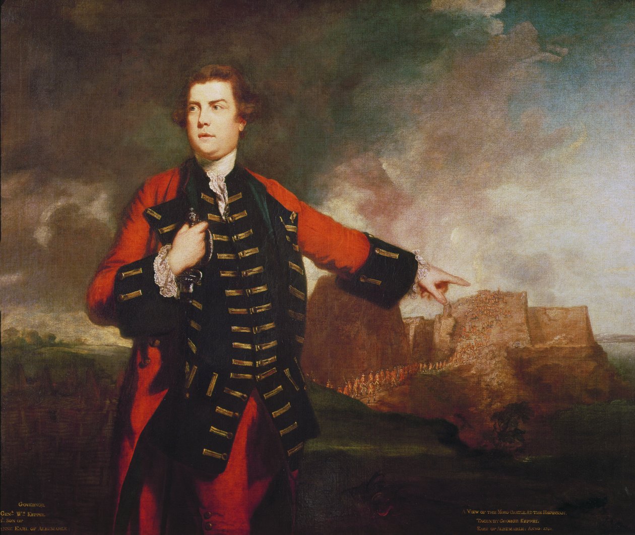 General William Keppel, invadindo o Castelo do Morro, de Joshua Reynolds