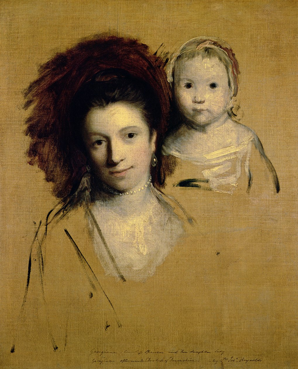 Georgiana, condessa Spencer e sua filha Lady Georgiana, depois duquesa de Devonshire, 1759 de Joshua Reynolds