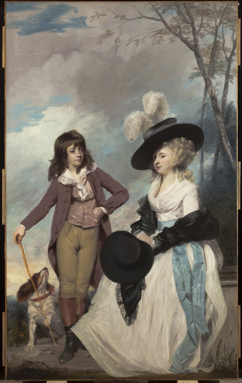 Maria Marow Gideon e seu irmão, William, 1786-87 de Joshua Reynolds