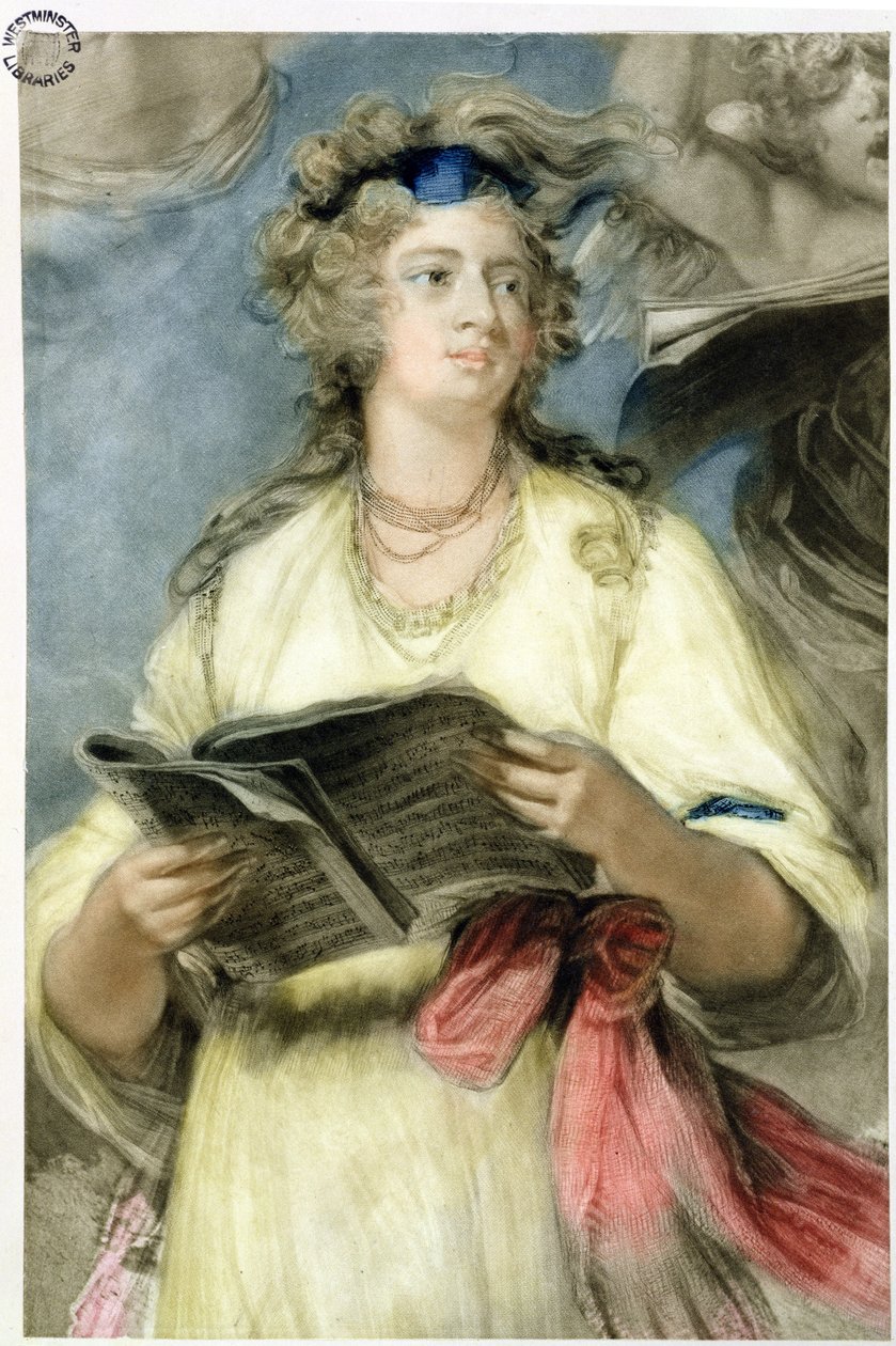 Sra. Billington como Santa Cecília (ver também 84565) de Joshua Reynolds