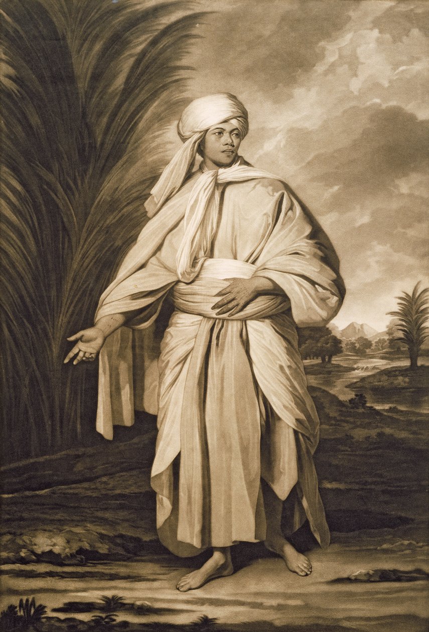 Omai, gravado por John Jacobe, 1777 (mezzotint) de Joshua Reynolds