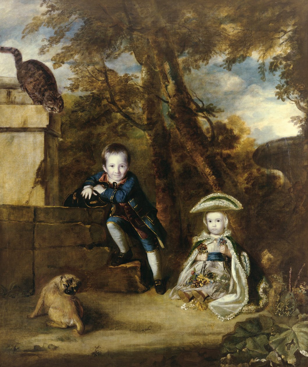 Paul Cobb Methuen e sua irmã Christian, mais tarde Lady Boston de Joshua Reynolds