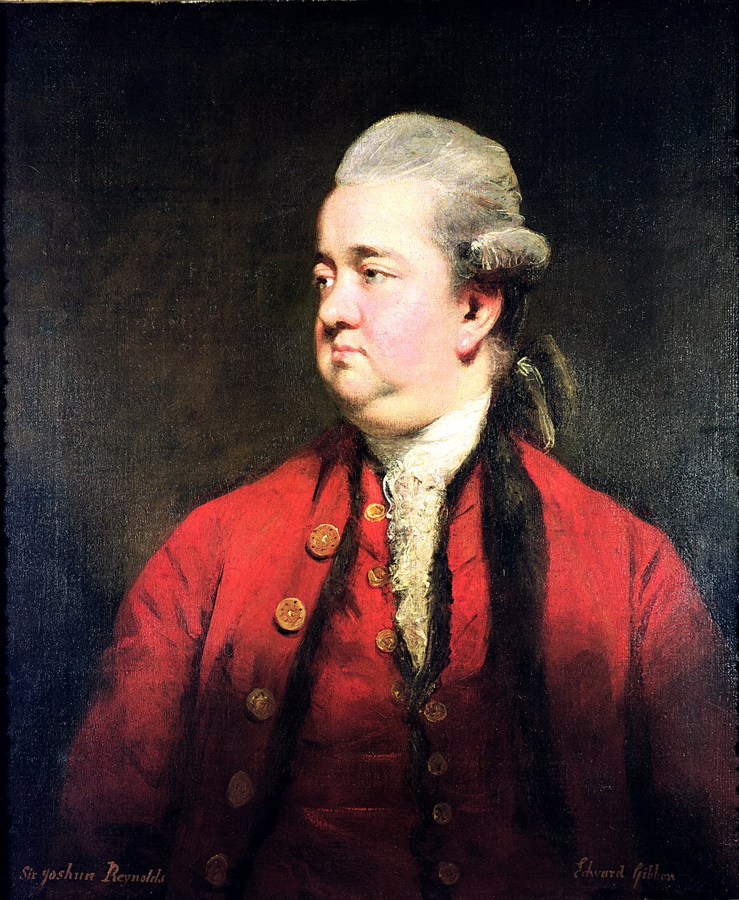 Retrato de Edward Gibbon (1737-94) c.1779 de Joshua Reynolds